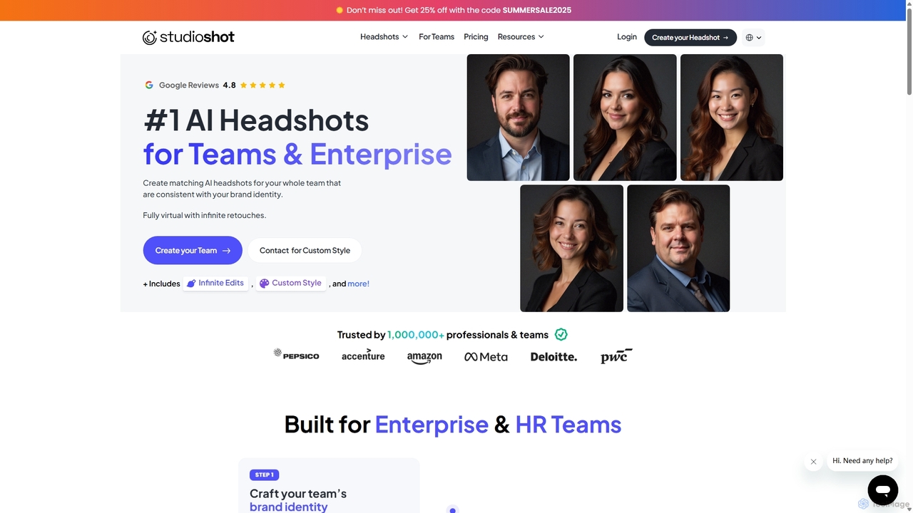 StudioShot for Teams | Consistent AI Headshots at Scale for StudioShot