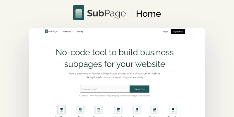 SubPage
