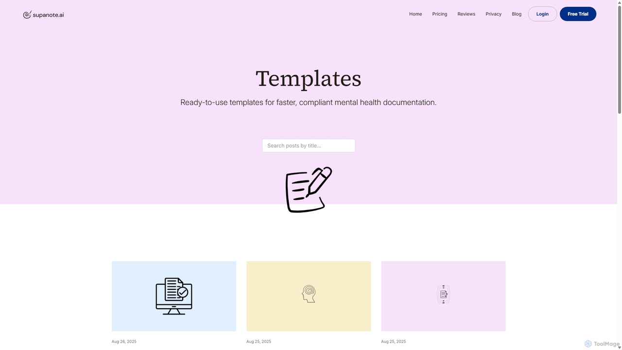 Templates | Supanote for Supanote