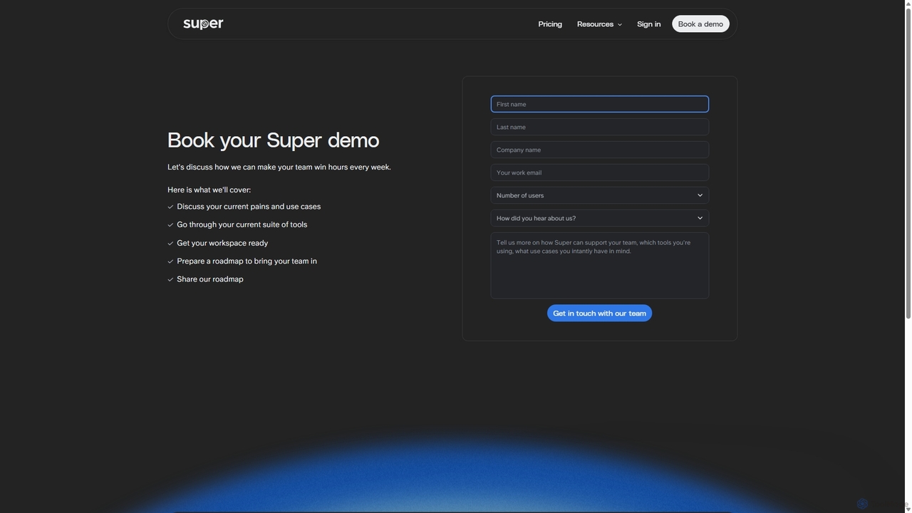 Super | Book your demo for Super