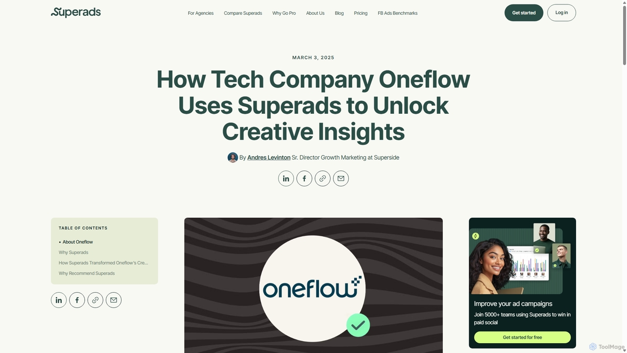 How Tech Company Oneflow Uses Superads to Unlock Creative Insights for Superads