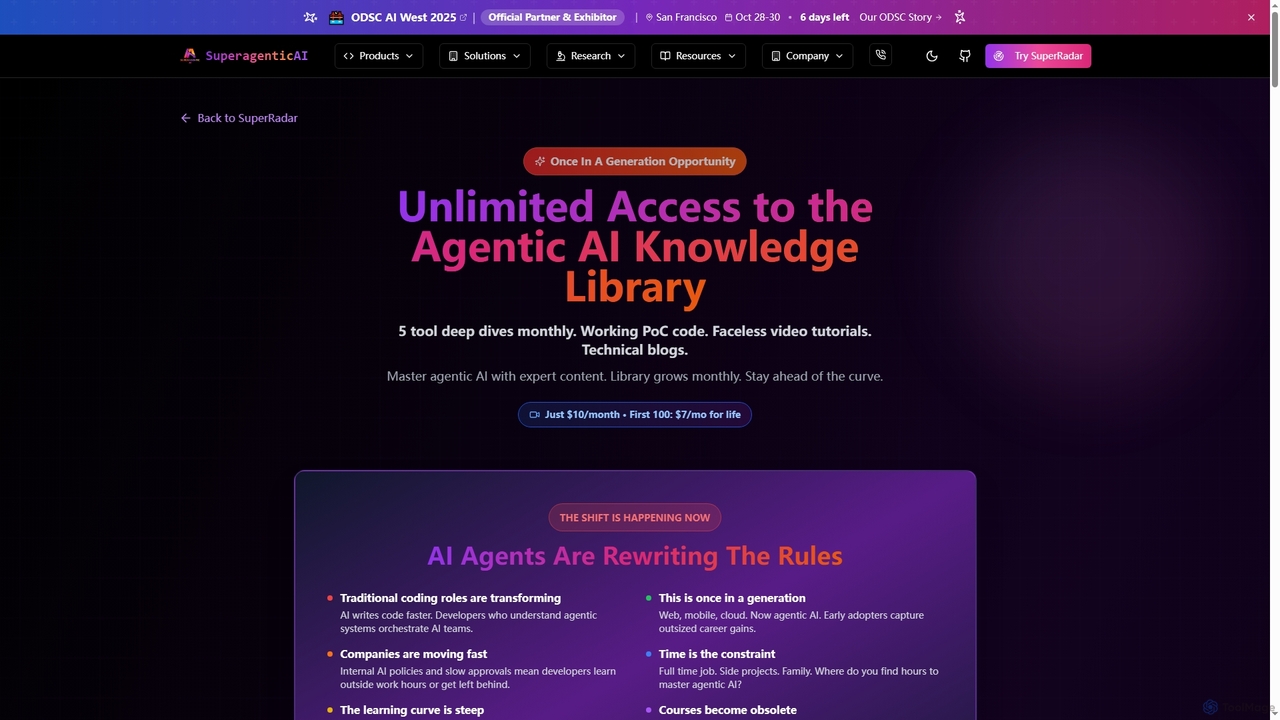 SuperRadar Pricing - Learn Agentic AI with Expert Content | Superagentic | Superagentic AI for Superagentic