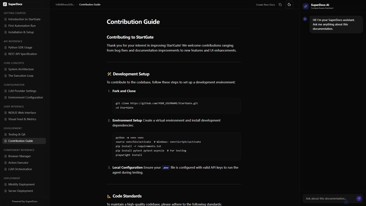 Contribution Guide - SuperDocs | SuperDocs for SuperDocs