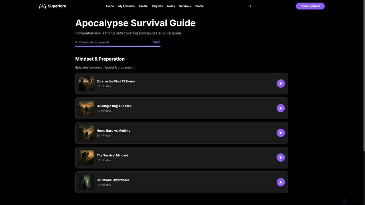 Superlore - AI-Powered Educational Audio for Superlore