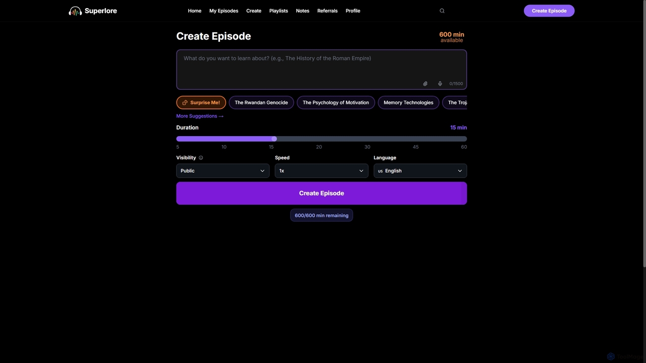 Superlore - AI-Powered Educational Audio for Superlore