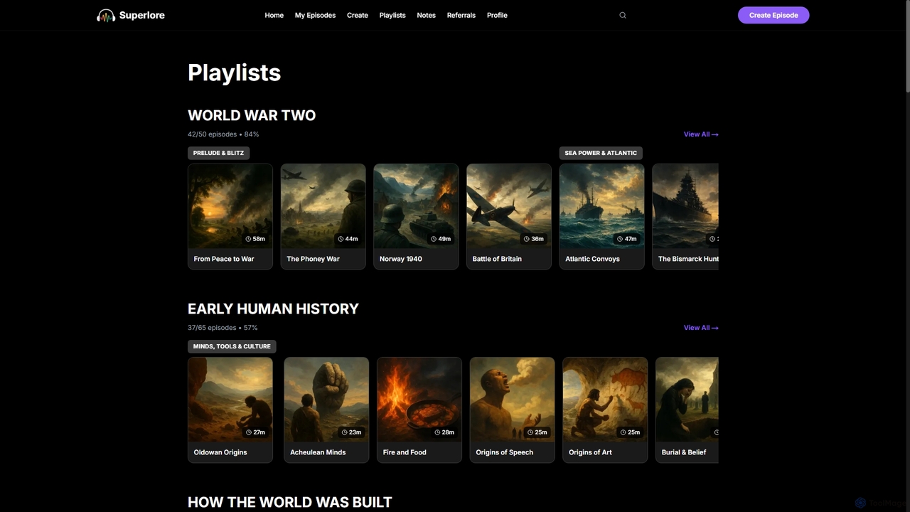 Superlore - AI-Powered Educational Audio for Superlore
