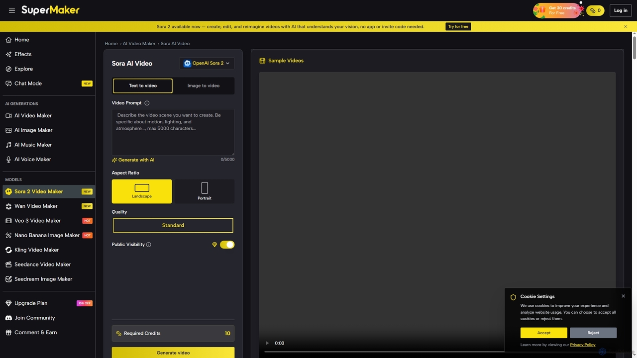 Sora AI Video: Make AI Video with Sound Instantly | SuperMaker AI for SuperMaker