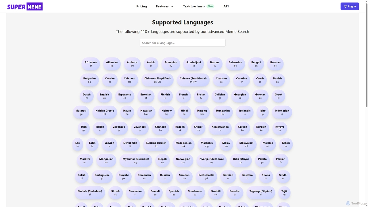 Supported languages in Supermeme.ai | AI Meme Generator for Supermeme.ai