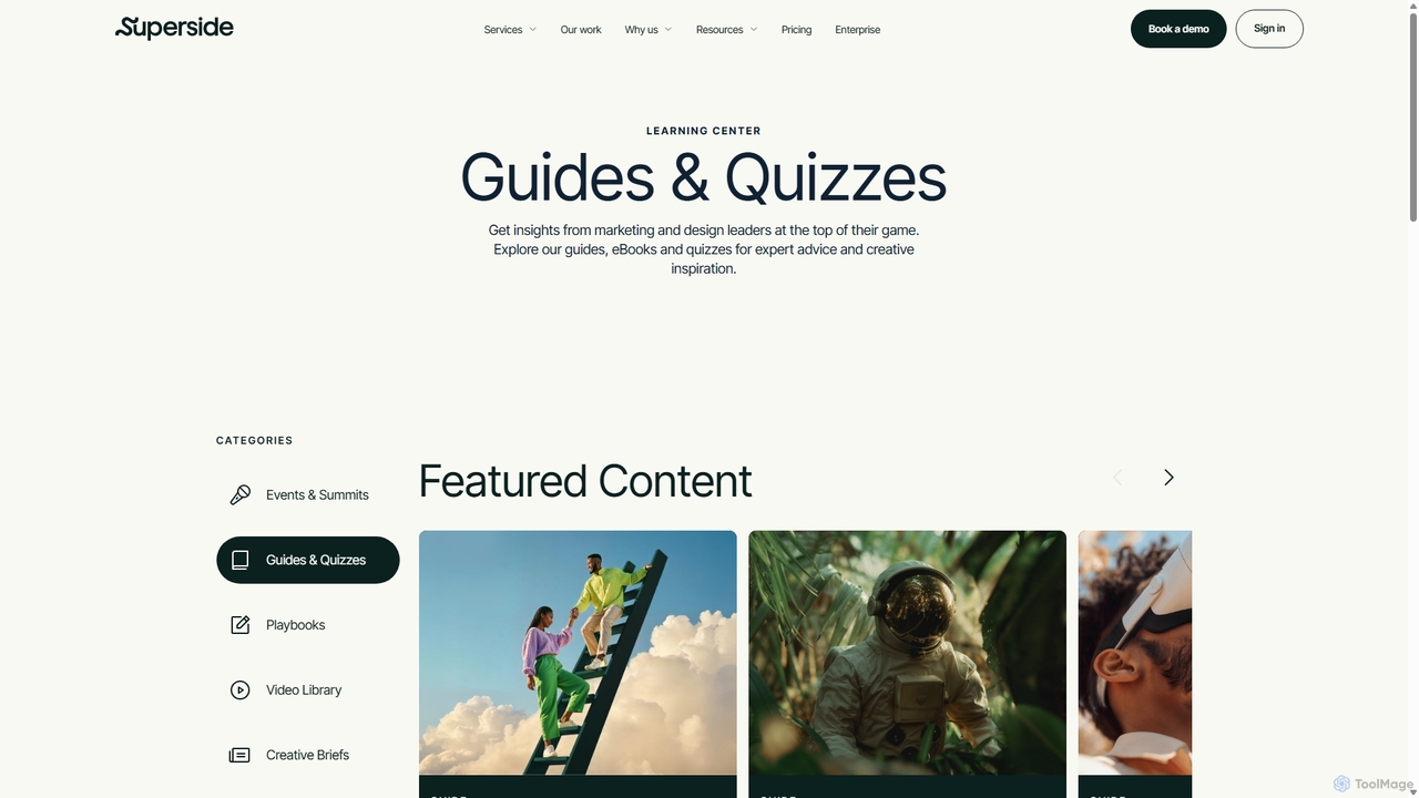 Guides & Quizzes for Superside