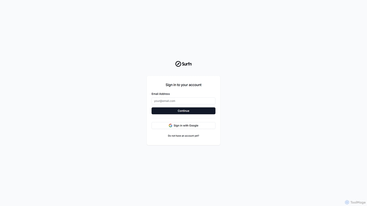 Sign In for Surfn