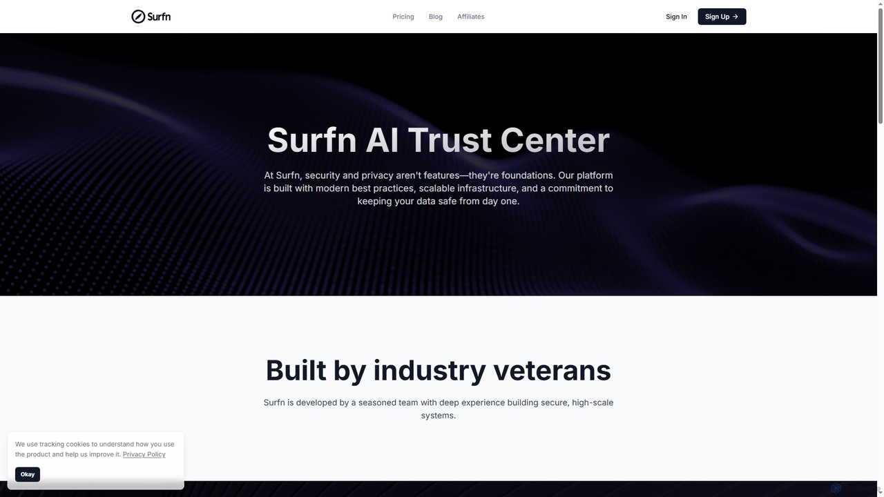 Trust Center - Surfn AI Security & Privacy for Surfn