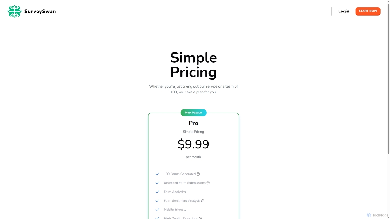 SurveySwan | Start Now for SurveySwan