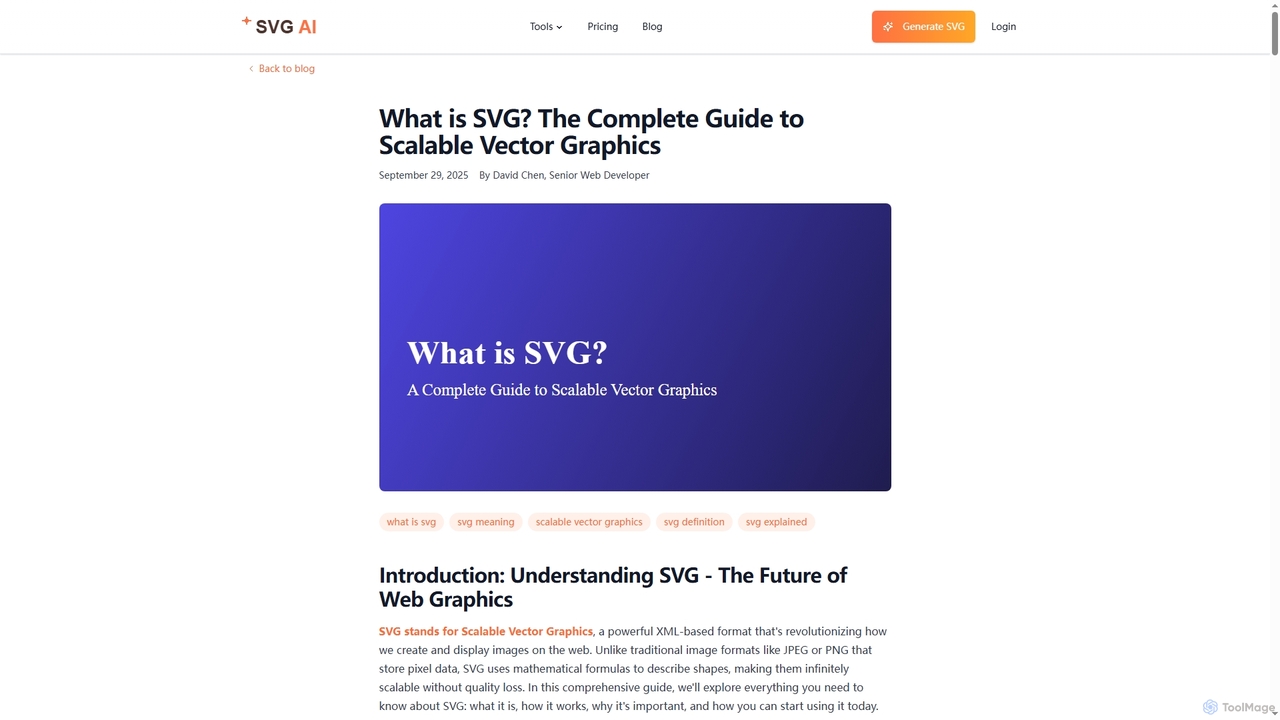 What is SVG? The Complete Guide to Scalable Vector Graphics | SVG AI for Svgai