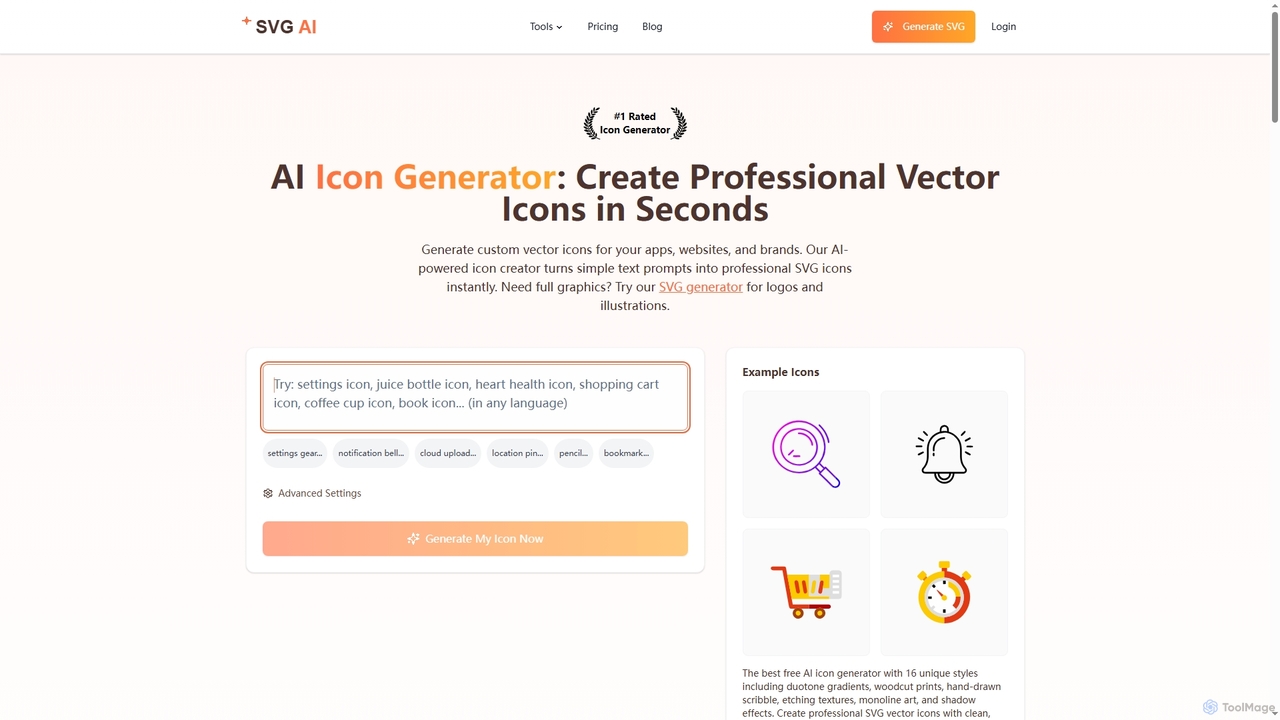 AI Icon Generator: Create Free SVG Icons Instantly | SVG AI for Svgai