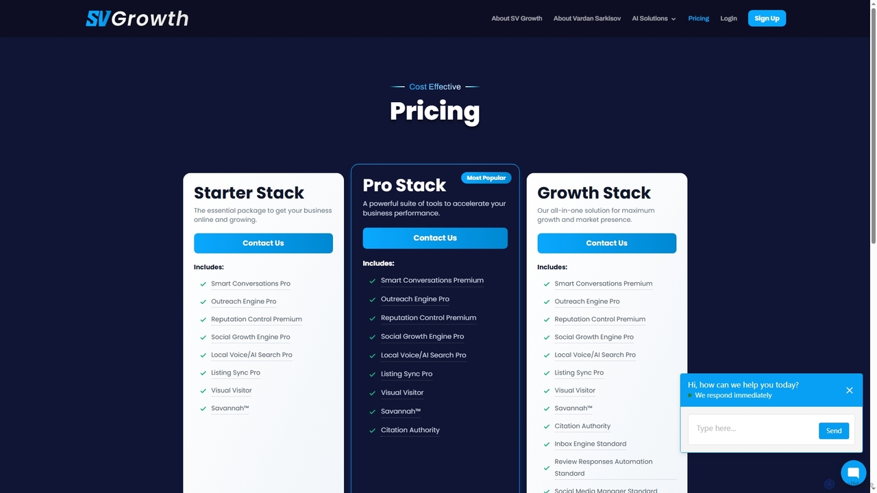 Pricing - AI for Business for SVGrowth
