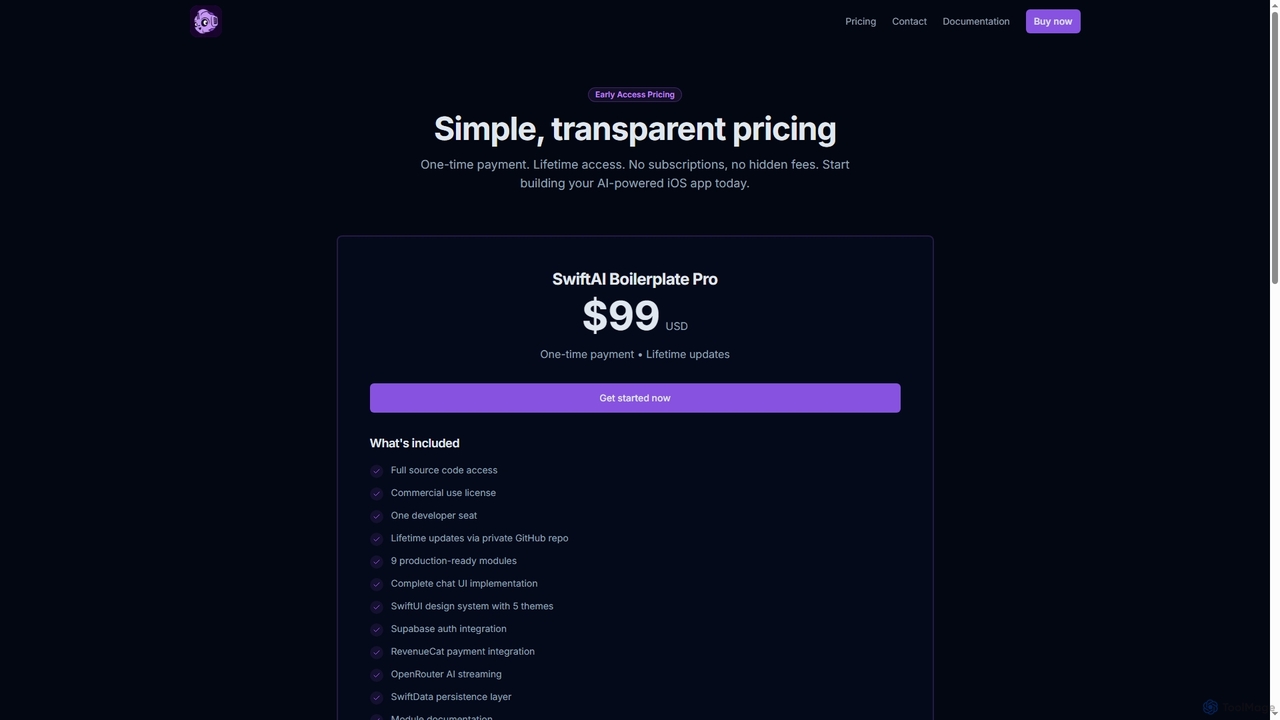 Pricing - SwiftAI Boilerplate Pro for SwiftAI Boilerplate