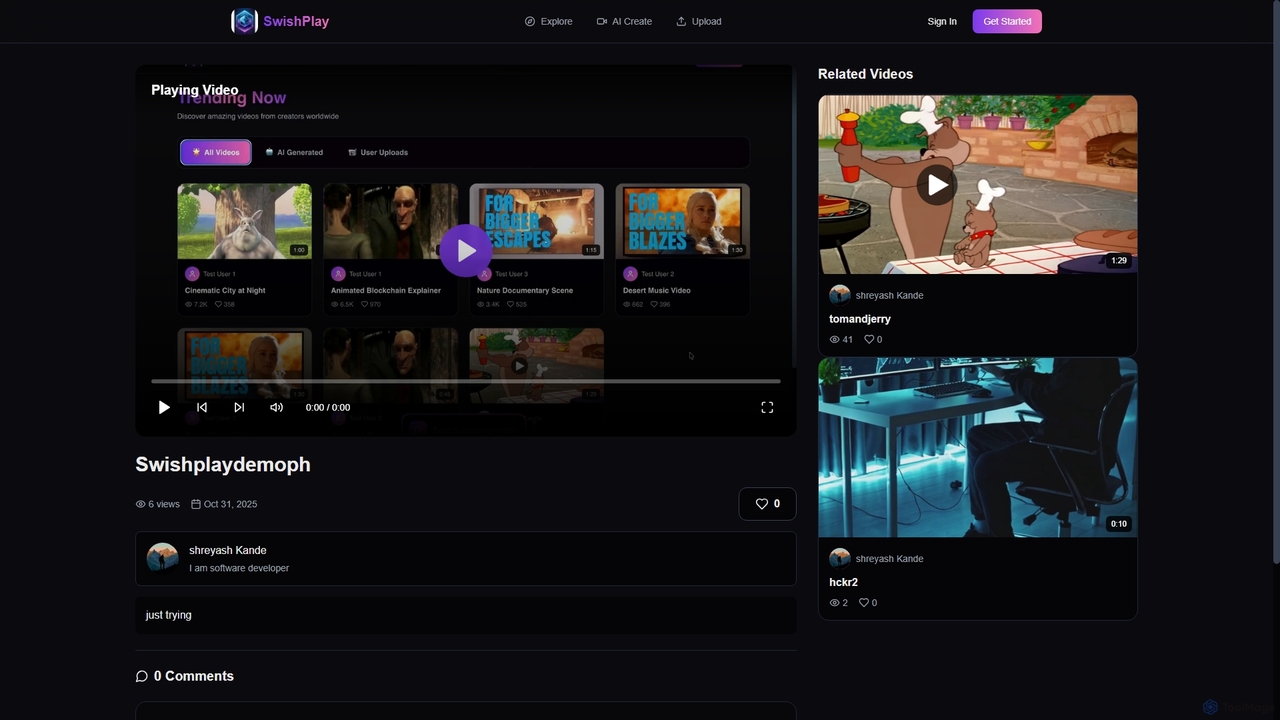 SwishPlay — Create. Stream. Share AI Videos. for Swishplay