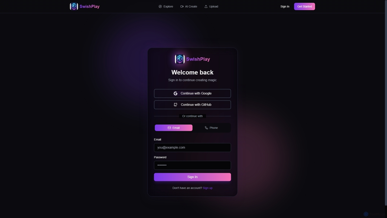 SwishPlay — Create. Stream. Share AI Videos. for Swishplay