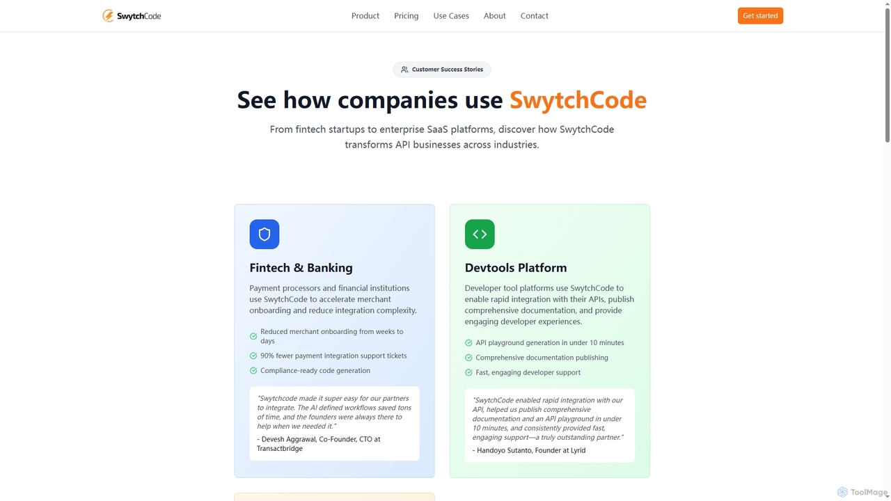 Use Cases | Swytchcode - Customer Success Stories for Swytchcode