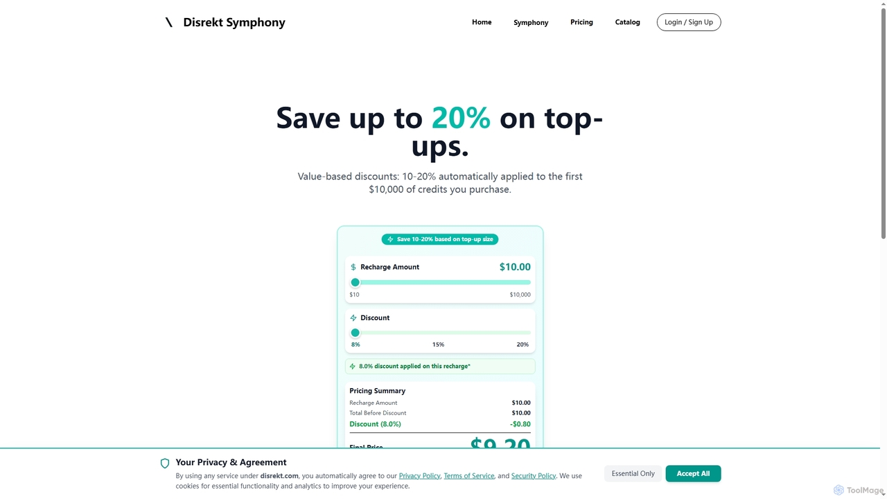 Pricing - Disrekt Symphony for Symphony