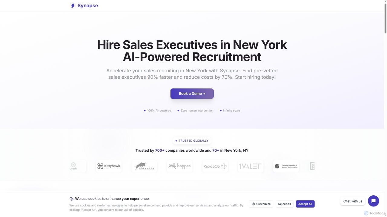 Sales Recruiting New York AI-Powered Executive Hiring for Synapsehire