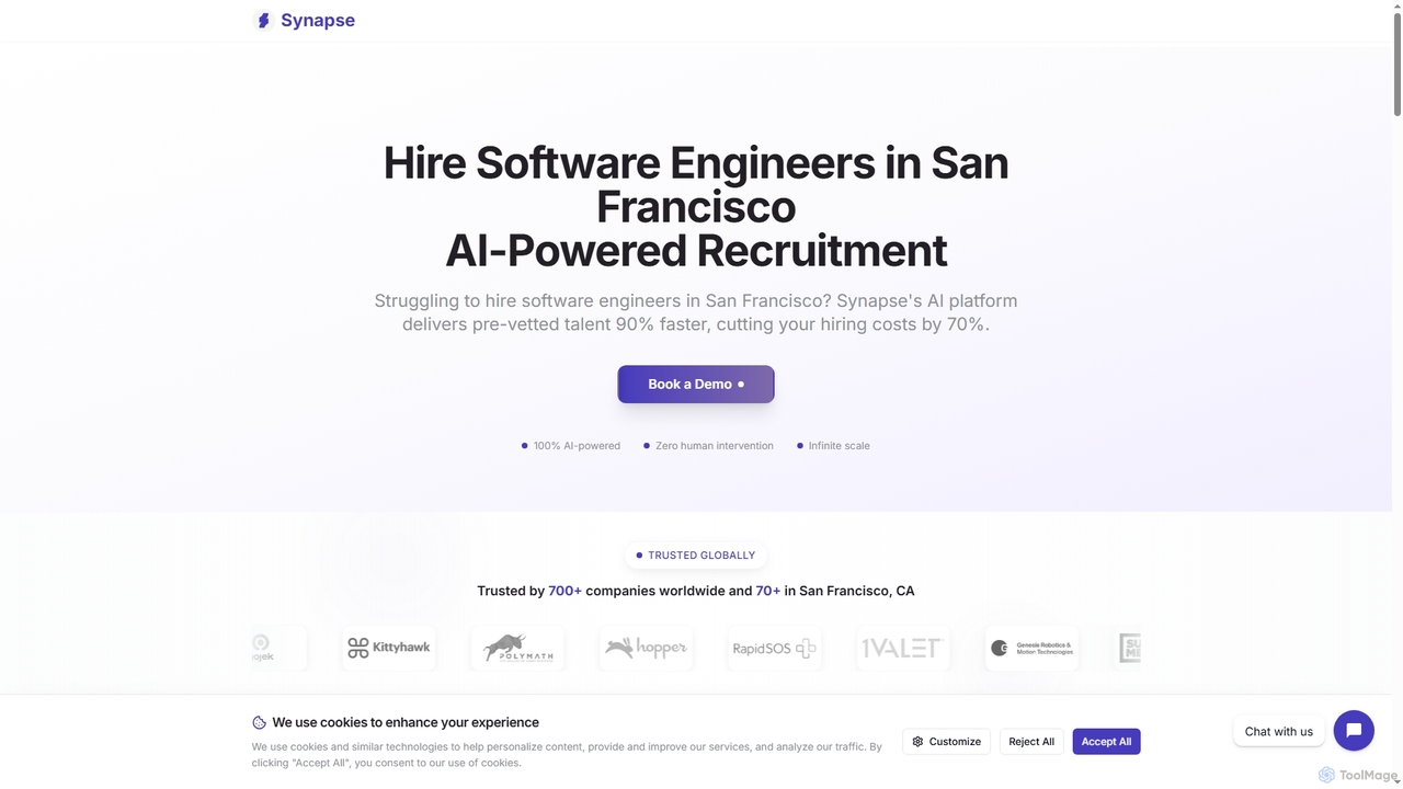 Hire Software Engineers in San Francisco Fast with AI for Synapsehire