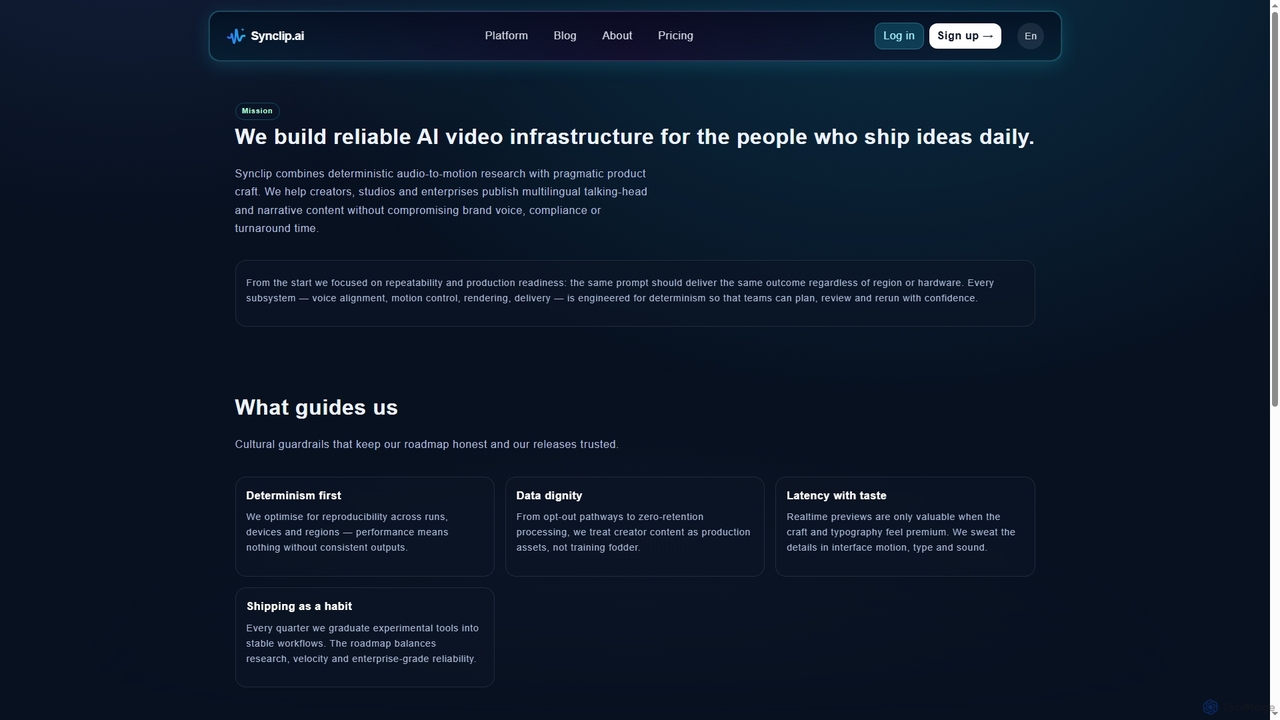About Synclip — Building Reliable AI Video Creation for Synclip