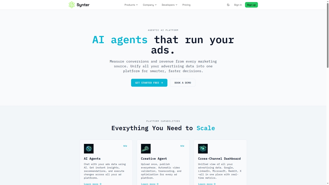 Features | AI Advertising Platform | Synter for Synter