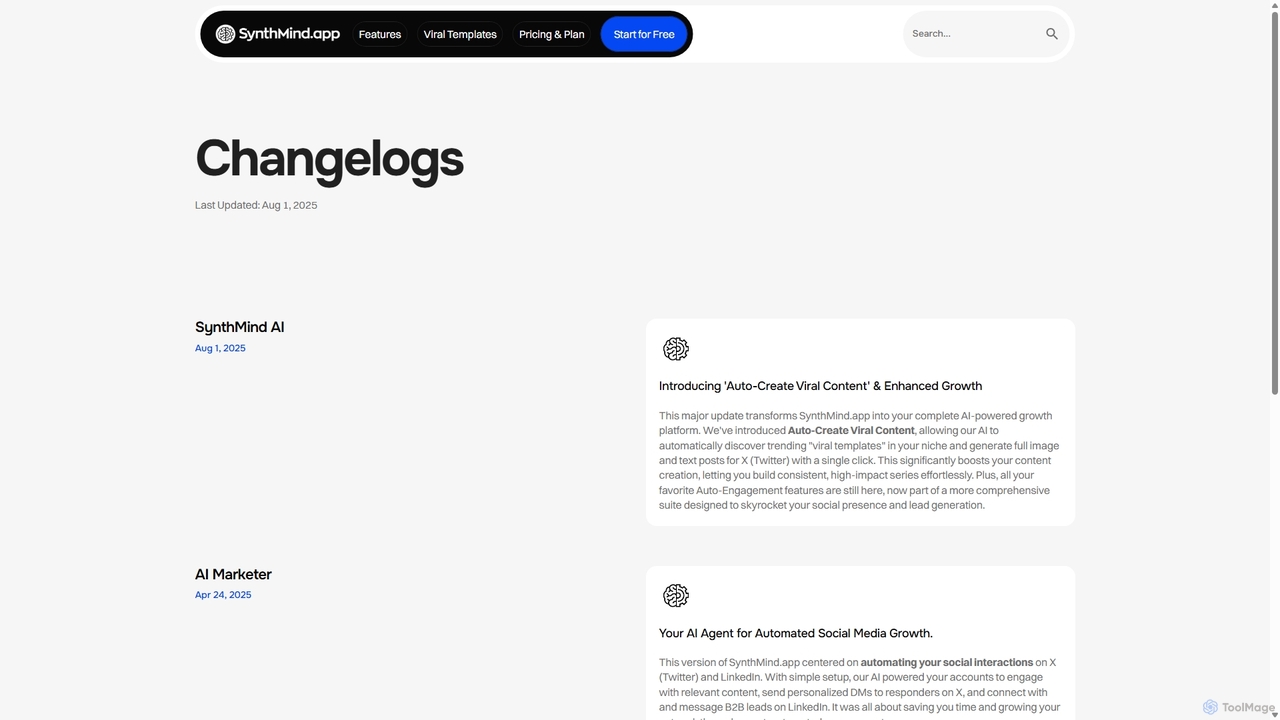 Changelog – Framerstore Updates & Improvements for SynthMind
