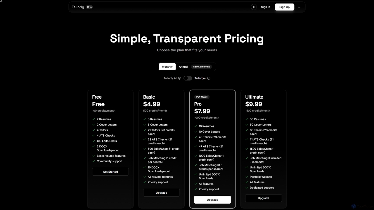 Tailorly - AI Resume Tailoring Tool | Tailor Your Resume in 10 Seconds for Tailorly