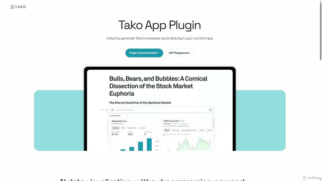 Tako App Plugin – Seamlessly Integrate Tako Search and Edit into Your App for Tako
