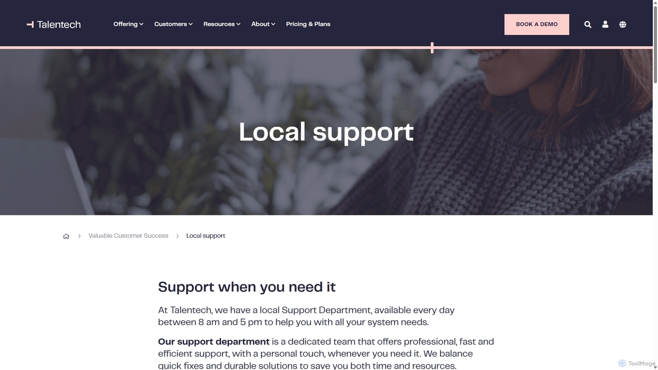 Support | personal support when you need it | Talentech for Talentech