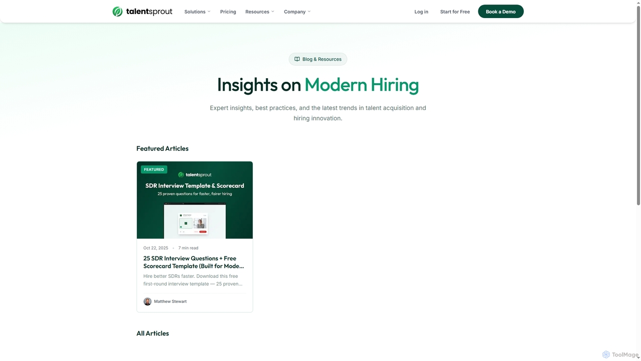 Blog - Insights on Modern Hiring | TalentSprout | TalentSprout for TalentSprout