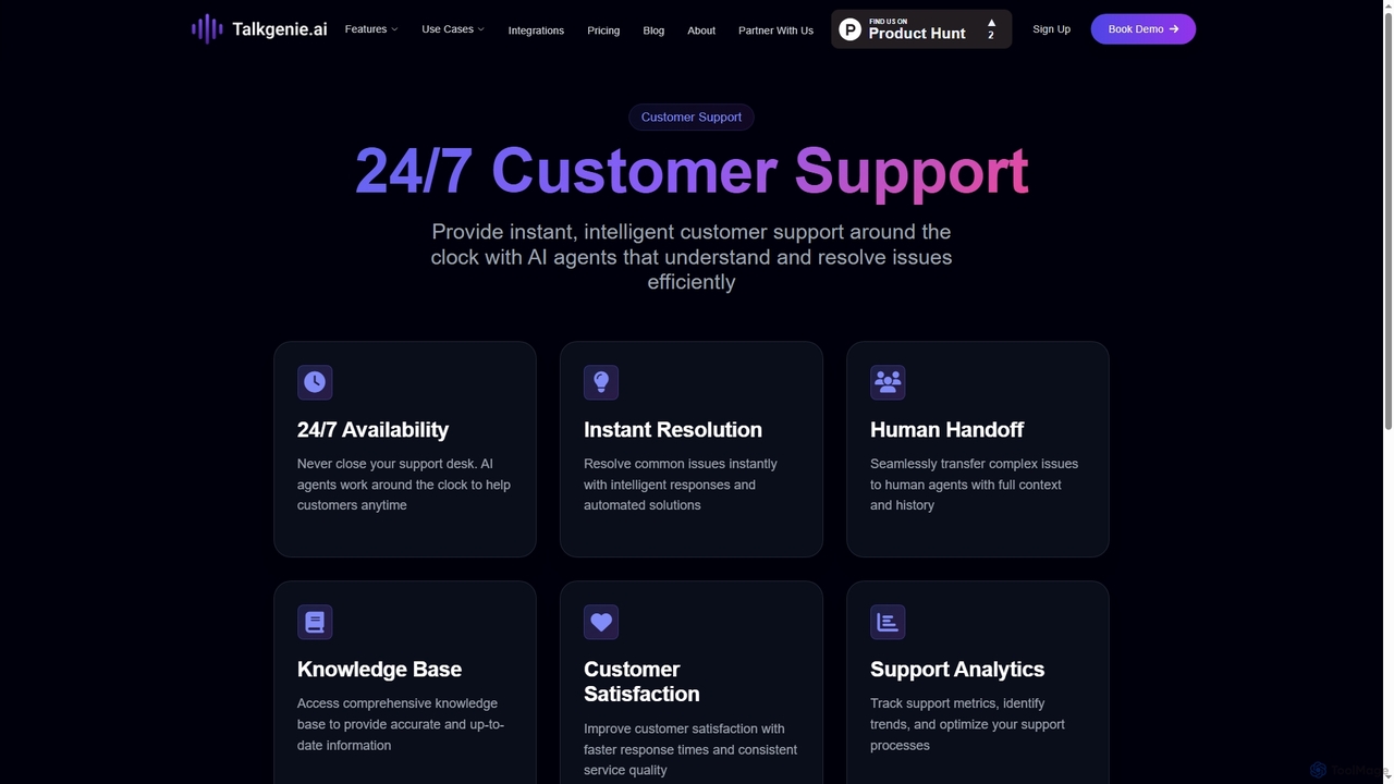 Customer Support - Talkgenie.ai - TalkGenie for TalkGenie