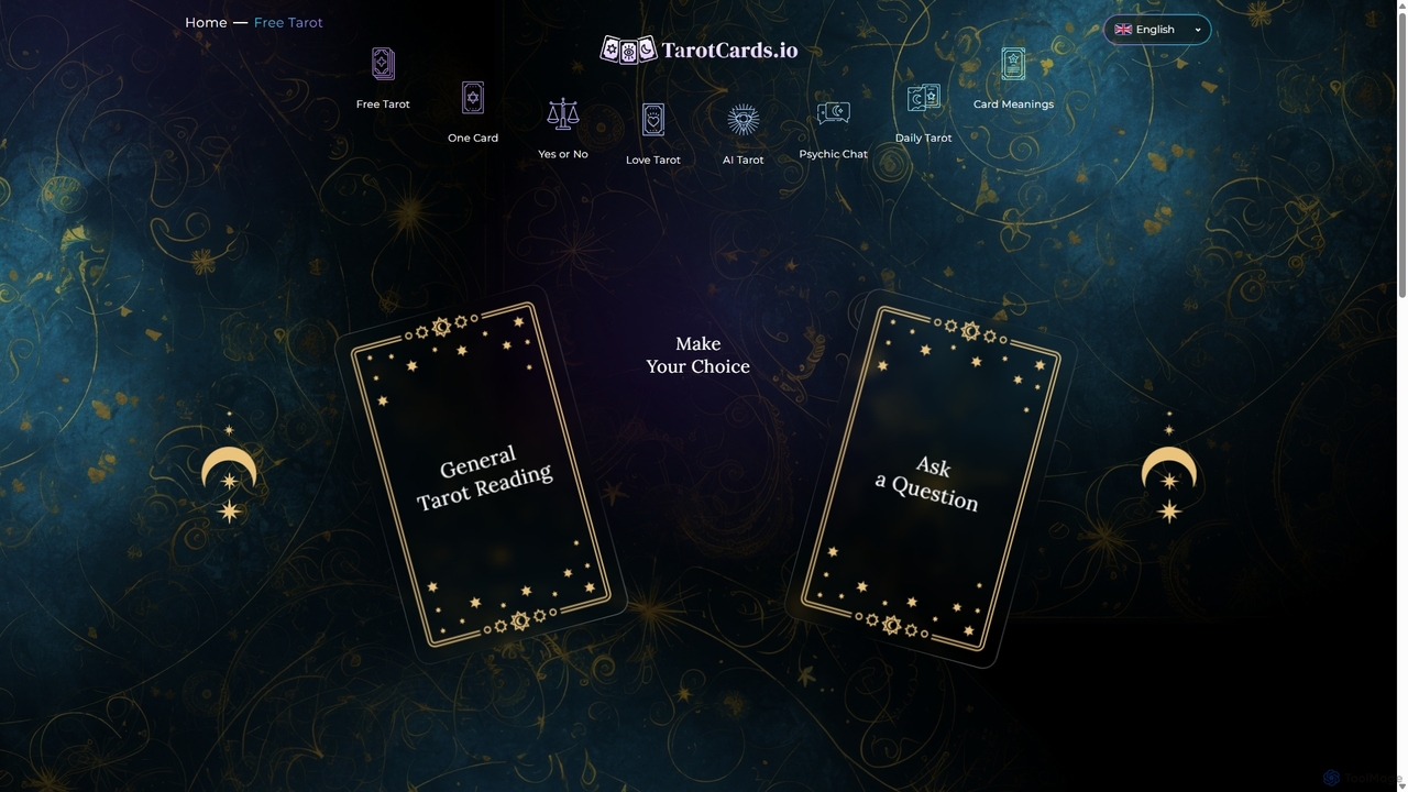 Free Online Tarot Reading With Animated Cards for TarotCards.io