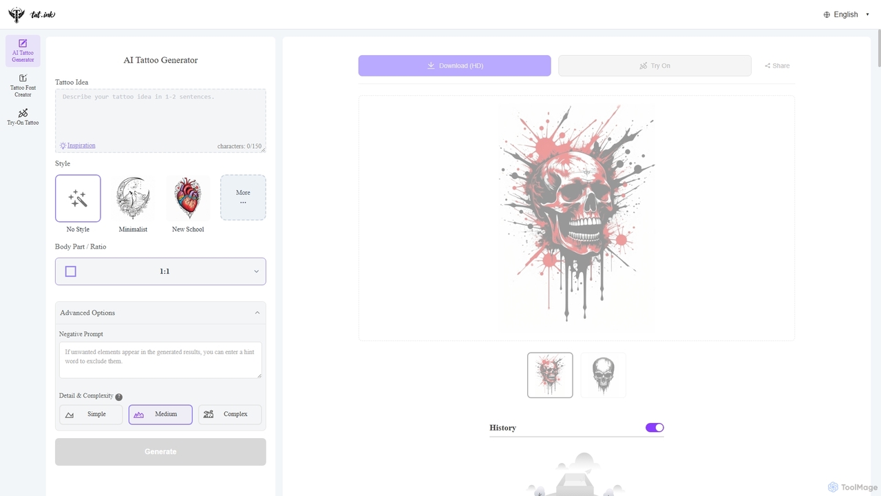 Free AI Tattoo Generator: Design Custom Tattoos Online for Tat Ink