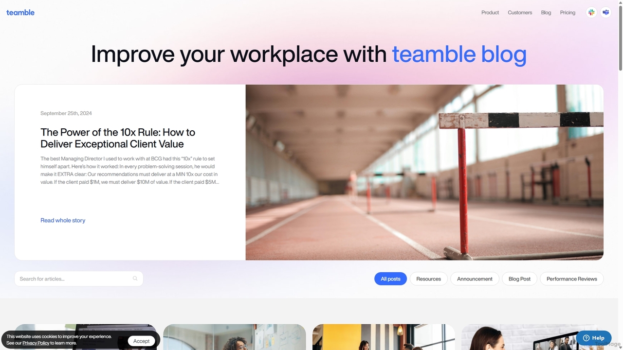 Teamble Blog for Teamble