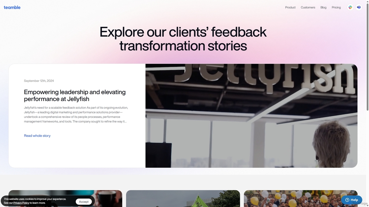 Teamble Case Studies for Teamble
