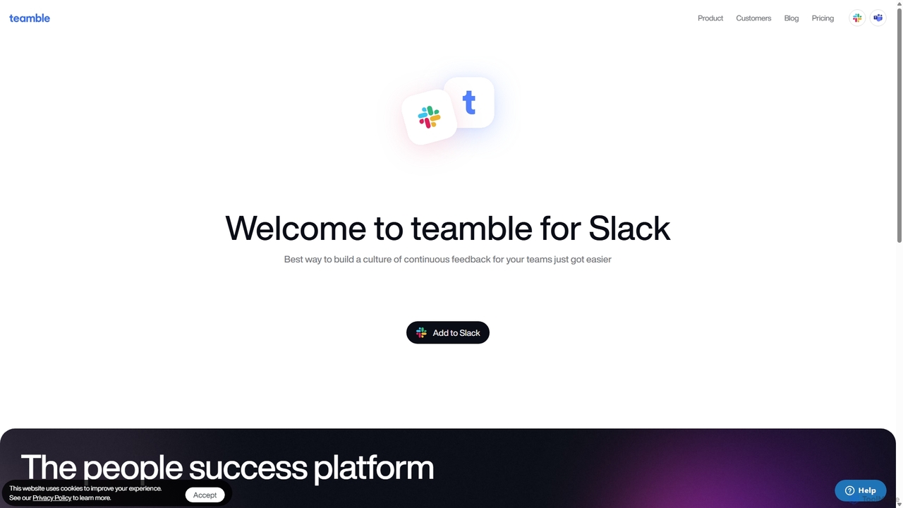 Add teamble to Slack for Teamble