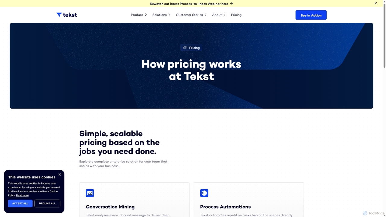 Pricing Tekst | Enterprise AI that automates workflows—and drives results for Tekst