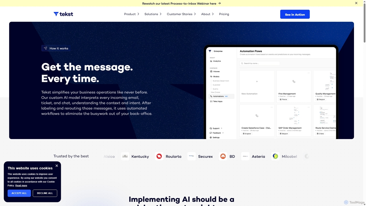 How it works Tekst | Enterprise AI that automates workflows—and drives results for Tekst