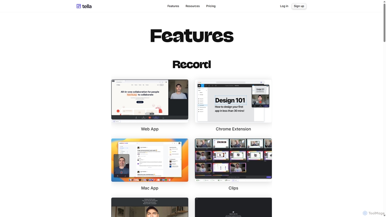 Tella — Features for Tella