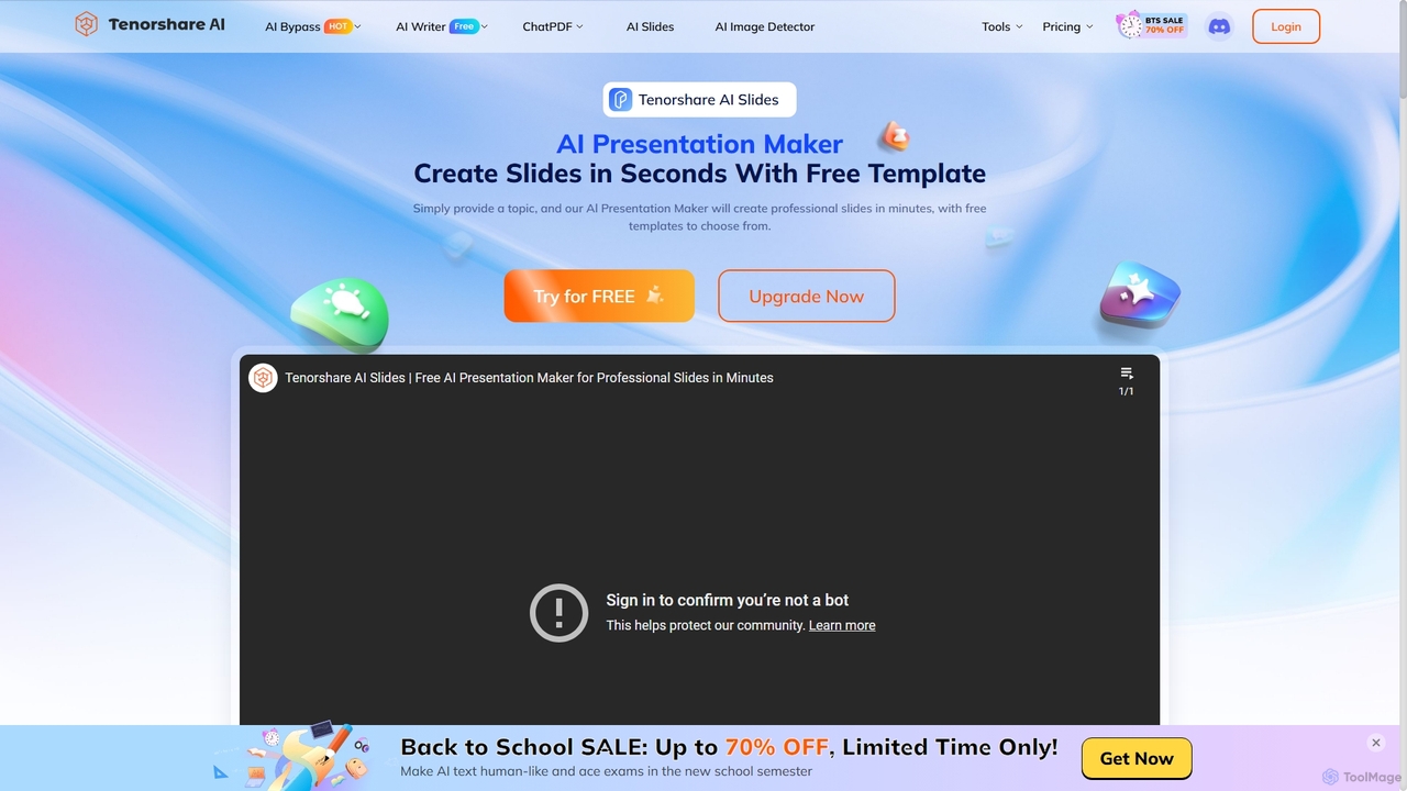 Free AI Presentation Maker & AI PPT Maker | Tenorshare Slides AI for Tenorshare AI