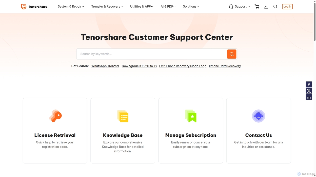 Support Center | Tenorshare for Tenorshare