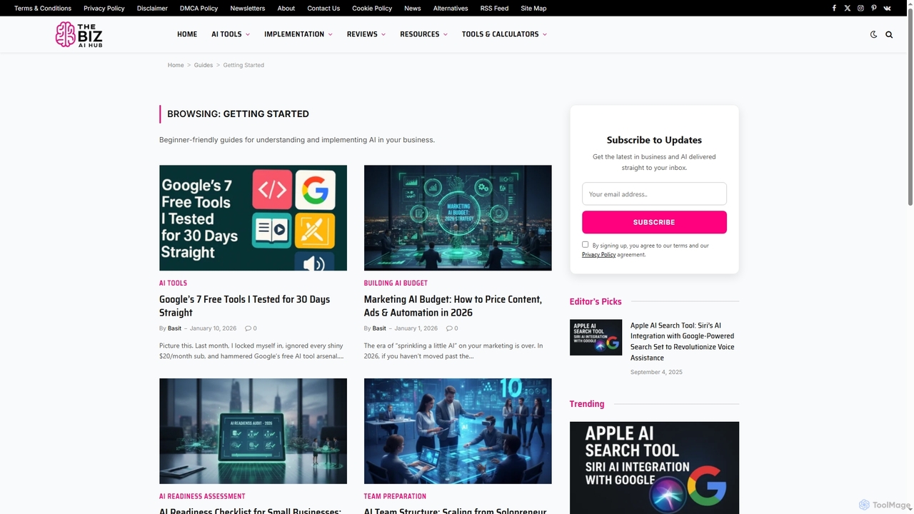 Getting Started - The Biz AI Hub for The Biz AI Hub