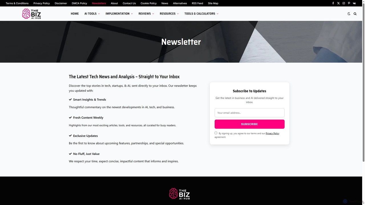 Newsletters - The Biz AI Hub for The Biz AI Hub
