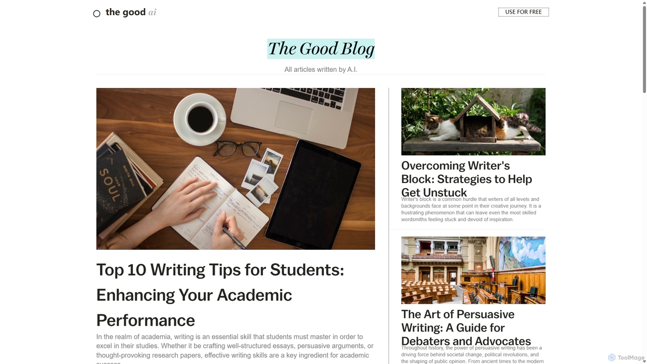 The Good AI | AI Generated Blog for The Good Ai