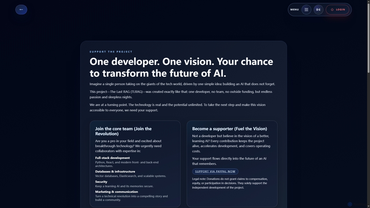The Last RAG – We Create Evolving AI for The Last Rag
