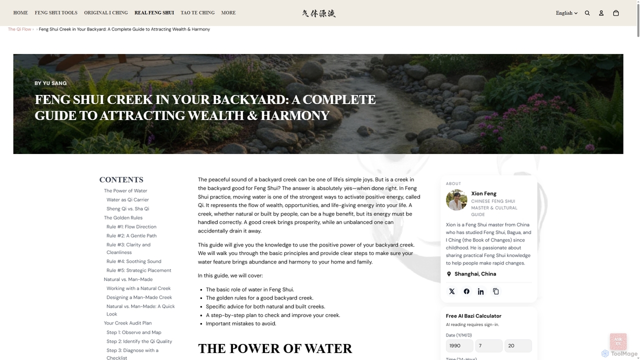 Feng Shui Creek in Backyard: Transform Your Space into a Wealth-Attracting Oasis – the qi flow for The Qi Flow