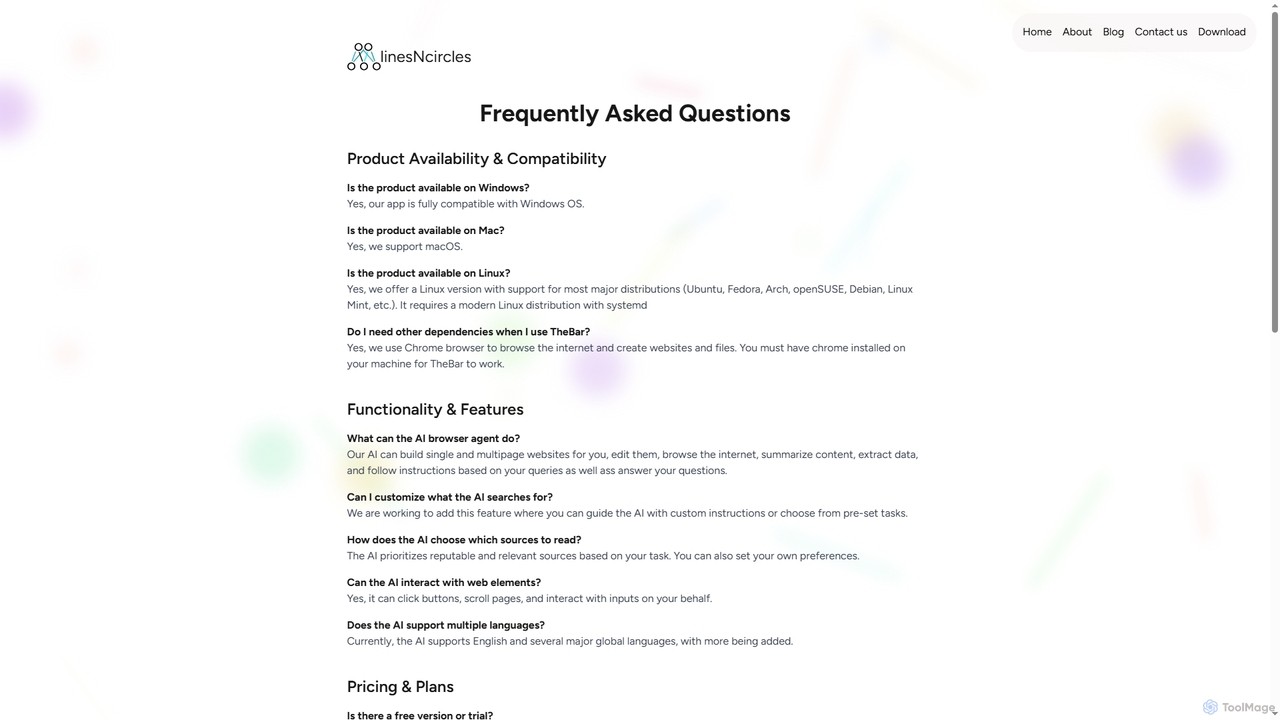 FAQ - Frequently Asked Questions | linesNcircles | linesNcircles for TheBar